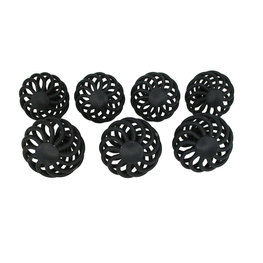 7 Spiral Dresser Handles Pulls Cabinet Hardware Black Metal